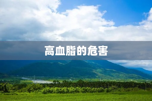 高血脂的危害