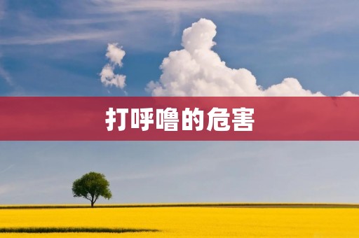 打呼噜的危害:睡眠障碍带来的健康风险