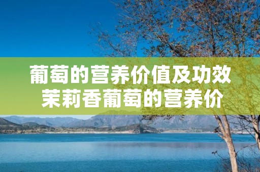 葡萄的营养价值及功效 茉莉香葡萄的营养价值及功效