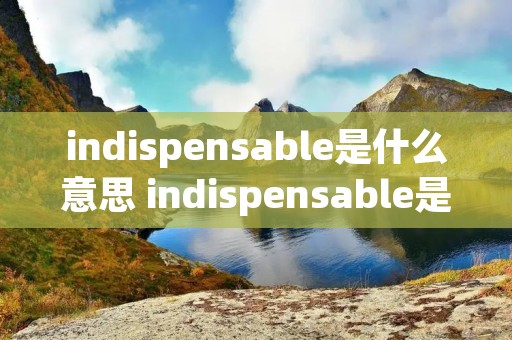 indispensable是什么意思 indispensable是什么意思啊 indispensable是什么意思 indispensable是什么意思啊