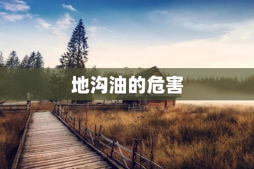 地沟油的危害
