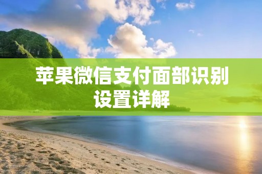 苹果微信支付面部识别设置详解