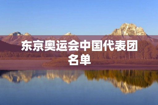东京奥运会中国代表团名单:中国精英闪耀世界舞台 东京奥运会中国代表团名单:中国精英闪耀世界舞台