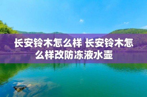 长安铃木怎么样 长安铃木怎么样改防冻液水壶