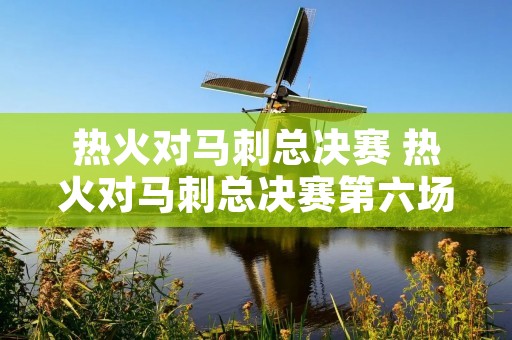 热火对马刺总决赛 热火对马刺总决赛第六场