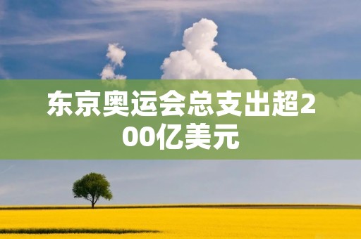 东京奥运会总支出超200亿美元 东京奥运会总支出超200亿美元