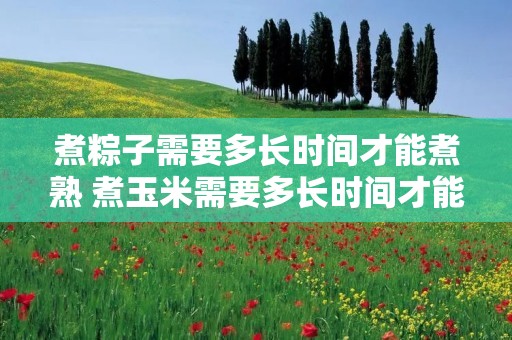 煮粽子需要多长时间才能煮熟 煮玉米需要多长时间才能煮熟吃
