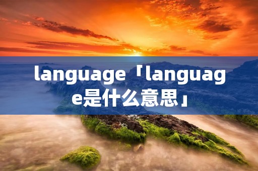 language「language是什么意思」