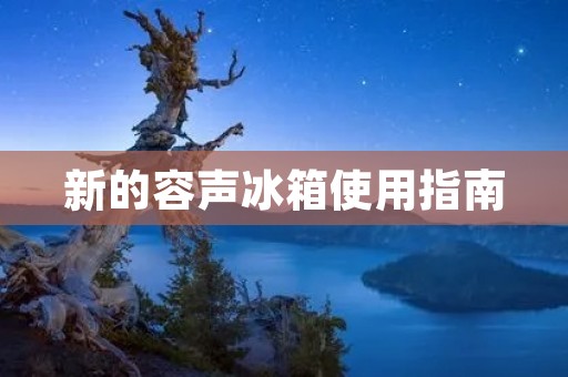 新的容声冰箱使用指南 新的容声冰箱使用指南