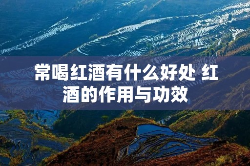 常喝红酒有什么好处 红酒的作用与功效