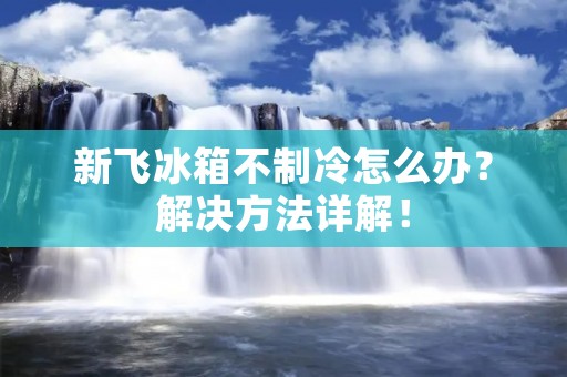 新飞冰箱不制冷怎么办?解决方法详解! 新飞冰箱不制冷怎么办?解决方法详解!