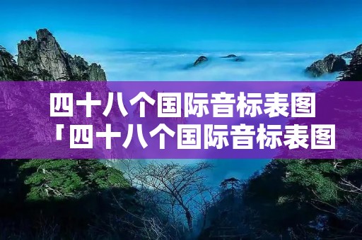 四十八个国际音标表图「四十八个国际音标表图带例子」