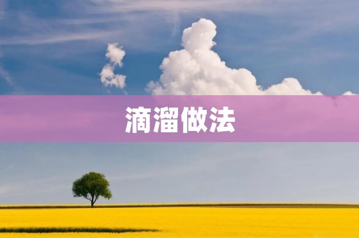滴溜做法：让你的菜肴更加诱人