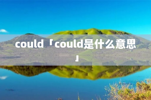 could「could是什么意思」