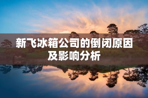 新飞冰箱公司的倒闭原因及影响分析