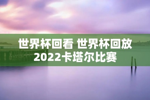 世界杯回看 世界杯回放2022卡塔尔比赛 世界杯回看 世界杯回放2022卡塔尔比赛