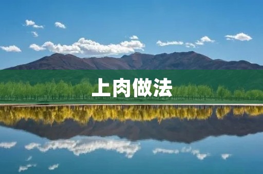 上肉做法：让你的肉菜更加美味诱人