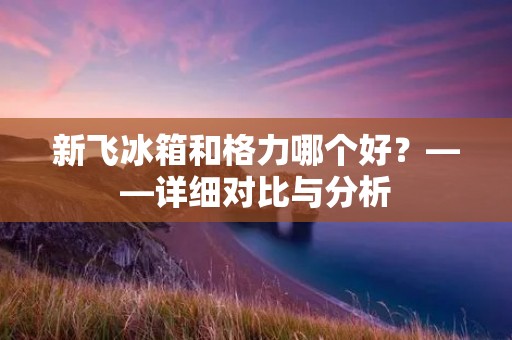 新飞冰箱和格力哪个好?——详细对比与分析 新飞冰箱和格力哪个好?——详细对比与分析