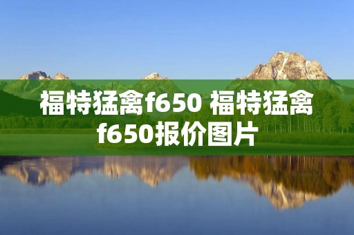 福特猛禽f650 福特猛禽f650报价图片