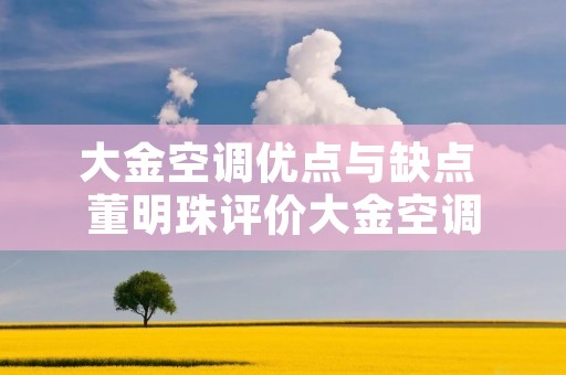 大金空调优点与缺点 董明珠评价大金空调 大金空调优点与缺点 董明珠评价大金空调