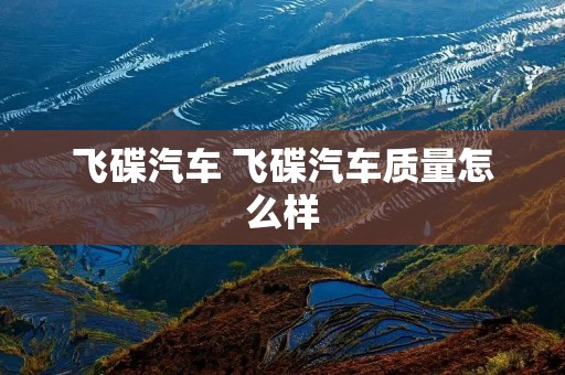 飞碟汽车 飞碟汽车质量怎么样 飞碟汽车 飞碟汽车质量怎么样