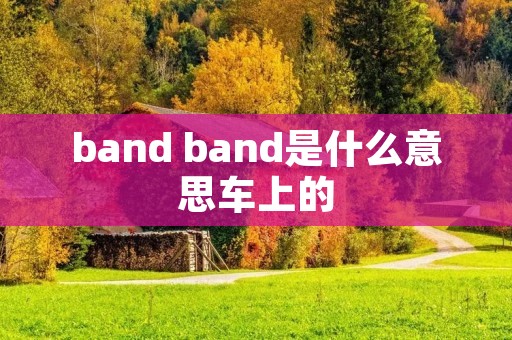 band band是什么意思车上的