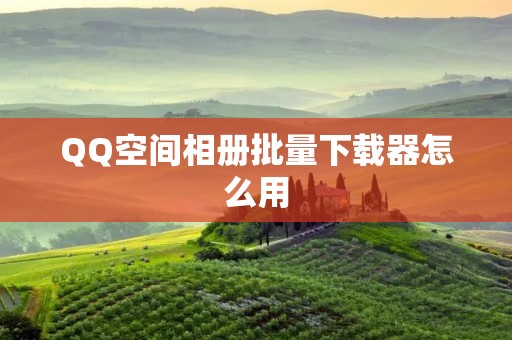 QQ空间相册批量下载器怎么用