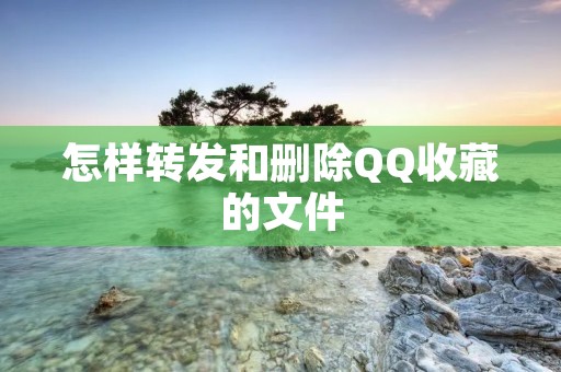 怎样转发和删除QQ收藏的文件