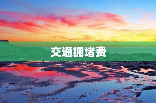 交通拥堵费:优化城市交通管理的有效手段 交通拥堵费:优化城市交通管理的有效手段