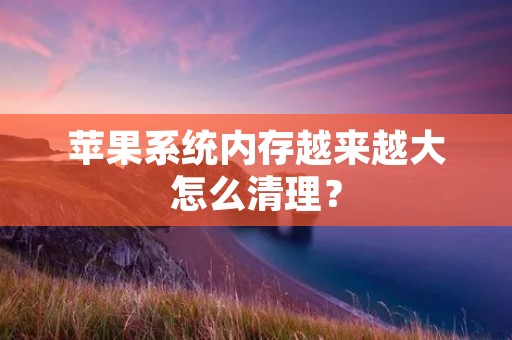 苹果系统内存越来越大怎么清理？