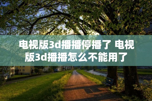 电视版3d播播停播了 电视版3d播播怎么不能用了