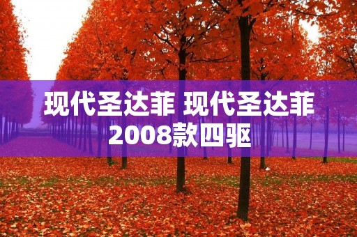 现代圣达菲 现代圣达菲2008款四驱 现代圣达菲 现代圣达菲2008款四驱