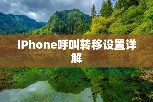 iPhone呼叫转移设置详解