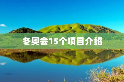 冬奥会15个项目介绍