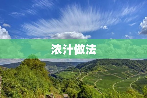 浓汁做法:美味佳肴的秘密揭示 浓汁做法:美味佳肴的秘密揭示
