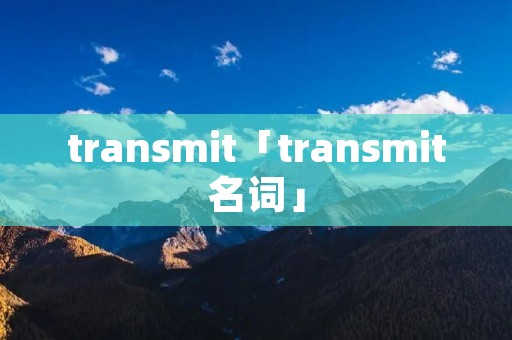 tran**it「tran**it名词」