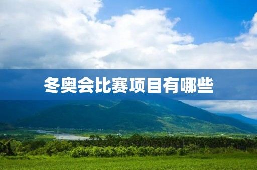 冬奥会比赛项目有哪些 冬奥会比赛项目有哪些