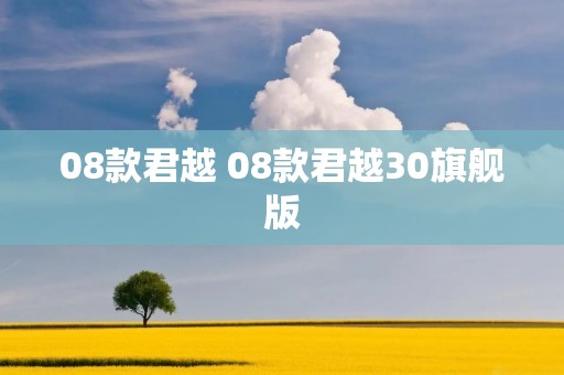 08款君越 08款君越30旗舰版
