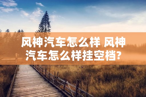 风神汽车怎么样 风神汽车怎么样挂空档?