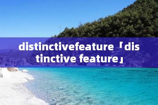 distinctivefeature「distinctive feature」