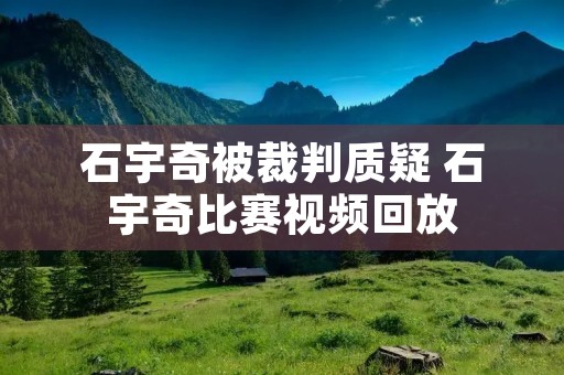 石宇奇被裁判质疑 石宇奇比赛视频回放 石宇奇被裁判质疑 石宇奇比赛视频回放
