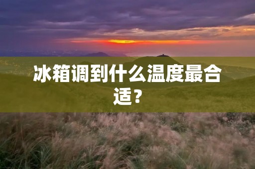 冰箱调到什么温度最合适? 冰箱调到什么温度最合适?