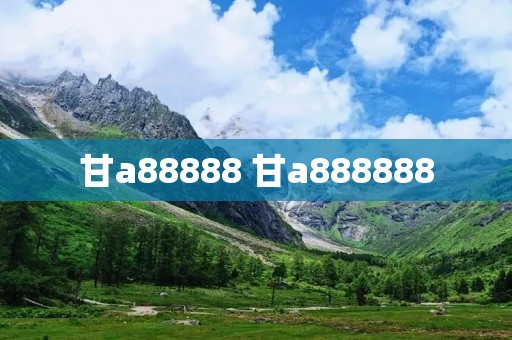 甘a88888 甘a888888