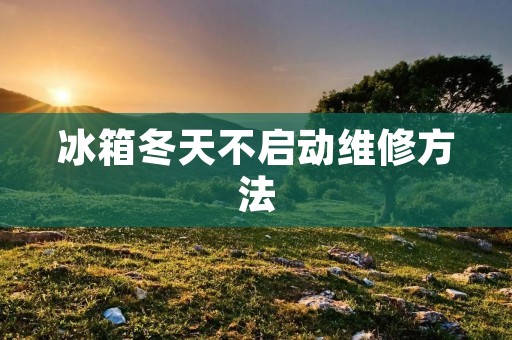 冰箱冬天不启动维修方法:解决冰箱寒冷季节的开机问题 冰箱冬天不启动维修方法:解决冰箱寒冷季节的开机问题