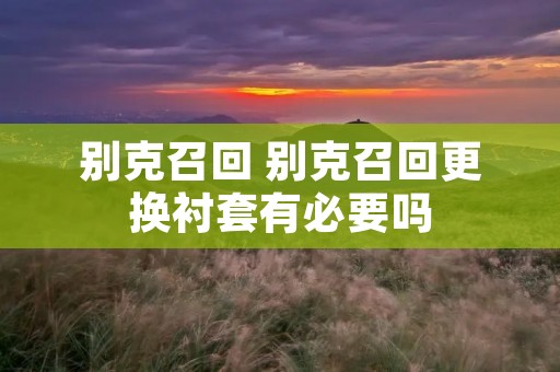 别克召回 别克召回更换衬套有必要吗 别克召回 别克召回更换衬套有必要吗