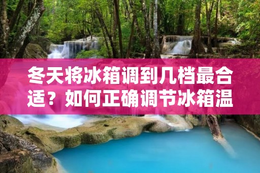 冬天将冰箱调到几档最合适?如何正确调节冰箱温度? 冬天将冰箱调到几档最合适?如何正确调节冰箱温度?