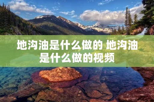 地沟油是什么做的 地沟油是什么做的视频