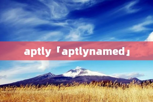 aptly「aptlynamed」
