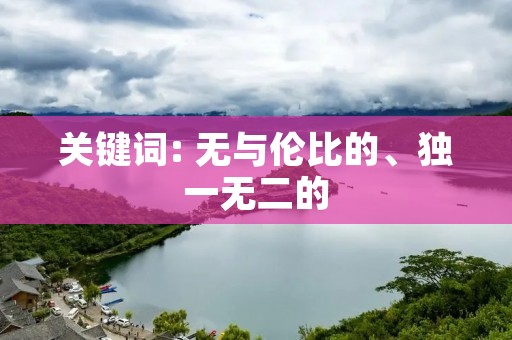 关键词: 无与伦比的、独一无二的