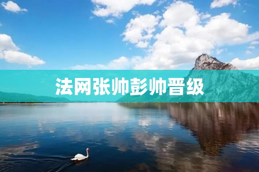 法网张帅彭帅晋级:中国女子网球再创佳绩 法网张帅彭帅晋级:中国女子网球再创佳绩